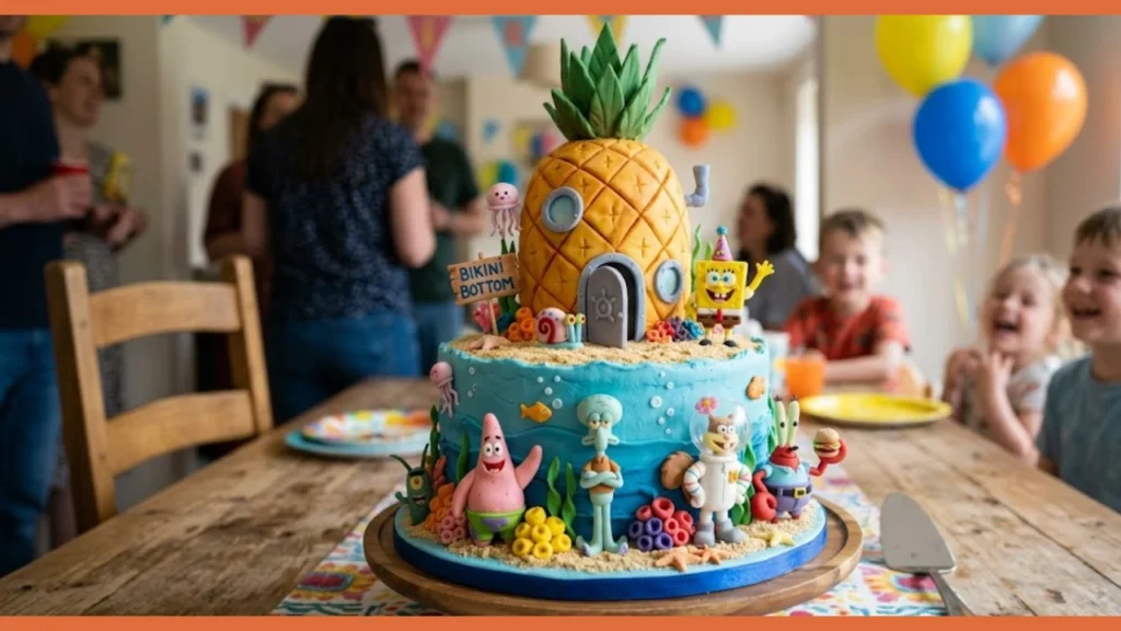 Bikini Bottom Underwater Scene Cake - You Know What's Funnier Than 24 Cake Ideas