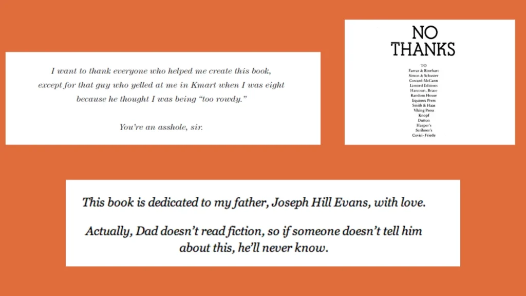 Funny Acknowledgements