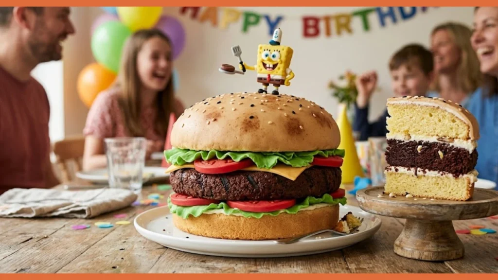 time of Krabby Patty burger cake - You Know What's Funnier Than 24 Cake Ideas
