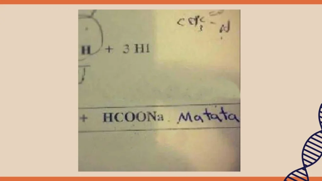 Funny Chemistry Test Answers