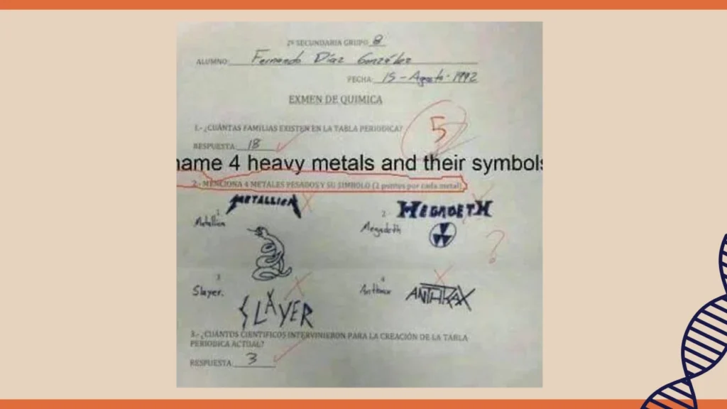 Funny Chemistry Test Answers