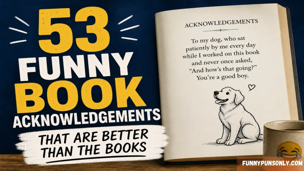 Funny Book Acknowledgements