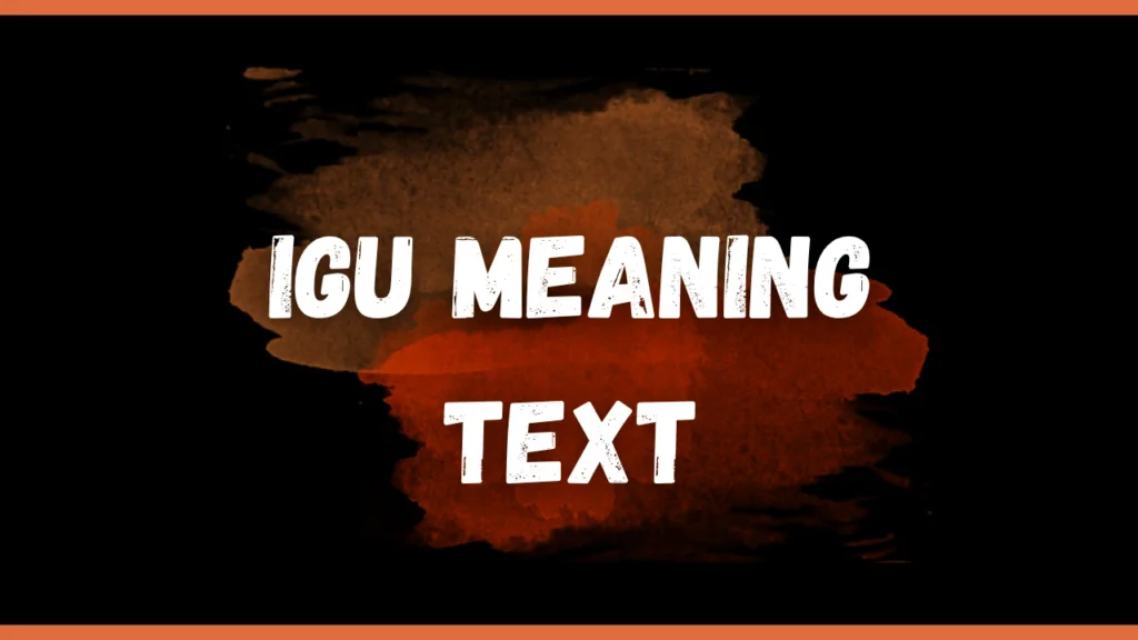 IGU Meaning in Text